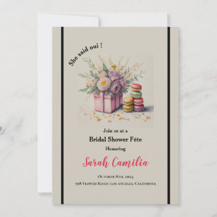 Ze zei Oui Macaron Frans Vrijgezellenfeest Kaart