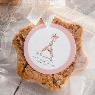 Ze zei Oui Parijs Boog Eiffeltoren BRUIDSSLUIERFEE Ronde Sticker