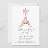 'Ze zei Oui' Parijs Boog Eiffeltoren Whimsical Kaart (Voorkant)