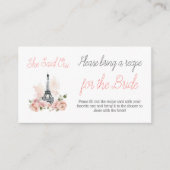 Ze zei Oui Parijse bloemenrecept Vrijgezellenfeest Informatiekaartje (Voorkant)