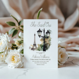 Ze zei Oui Parijse Vrijgezellenfeest brunch Kaart