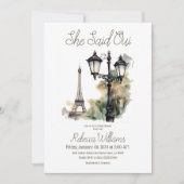 Ze zei Oui Parijse Vrijgezellenfeest brunch Kaart (Voorkant)