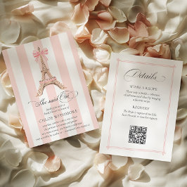 Ze zei Oui Paris Bow Eiffeltoren QRCODE DETAILS Kaart