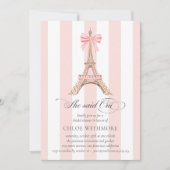 Ze zei Oui Paris Bow Eiffeltoren QRCODE DETAILS Kaart (Voorkant)