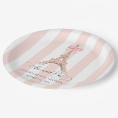 Ze zei Oui Paris Bow Eiffeltoren VRIJGEZELLENFEEST Papieren Bordje (Gekanteld)