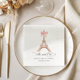 Ze zei Oui Paris Bow Eiffeltoren VRIJGEZELLENFEEST Servet