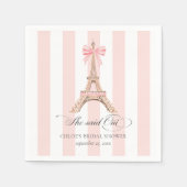 Ze zei Oui Paris Bow Eiffeltoren VRIJGEZELLENFEEST Servet (Voorkant)