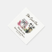 Ze zei oui Paris Bruiloft Brunch Parisian Servet (Hoek)