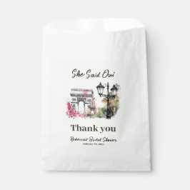 Ze zei Oui Paris Vrijgezellenfeest Parijse brunch Bedankzakje