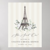 Ze zei Oui Paris Vrijgezellenfeest welkomstbord Poster (Voorkant)