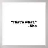 Ze zei: poster (Voorkant)