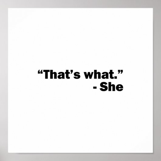 Ze zei: poster (Voorkant)