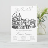 Ze zei Si, Rome, Colosseum Vrijgezellenfeest Kaart (Staand voorkant)