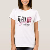 Ze zei verdomme ja Roze Western Booth Hoed Bruilof T-shirt (Voorkant)