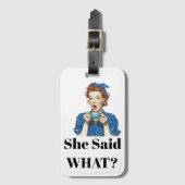 Ze zei wat? Bagagelabel (Voorkant (verticaal))