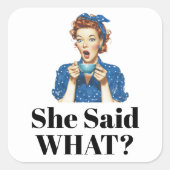 Ze zei wat? Sticker (Voorkant)