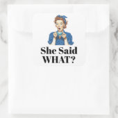 Ze zei wat? Sticker (Tas)