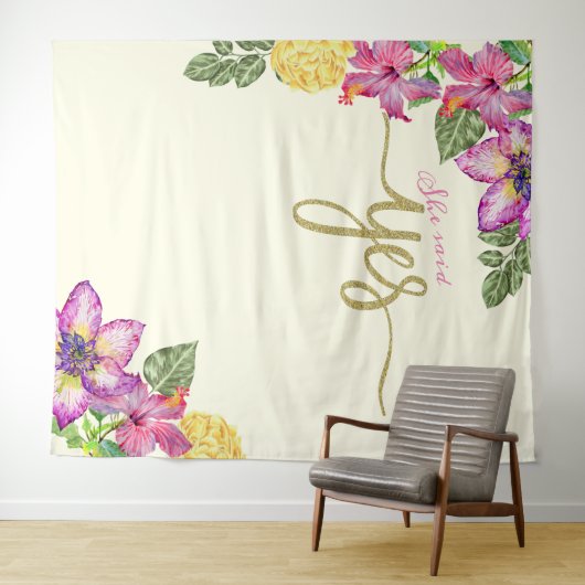 Ze zei YES Booth banner Wandkleed (In Situ (horizontaal))