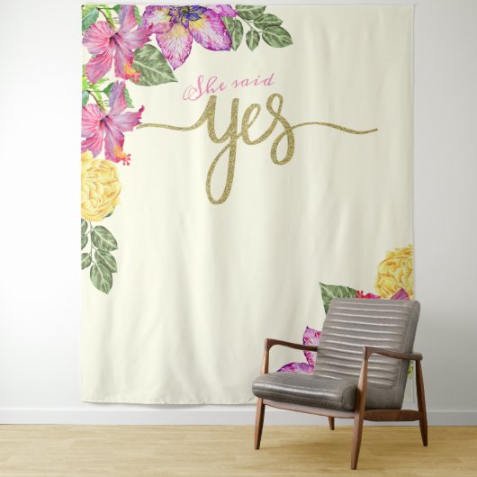 Ze zei YES Booth banner Wandkleed (In situ)