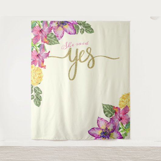 Ze zei YES Booth banner Wandkleed (Voorkant)