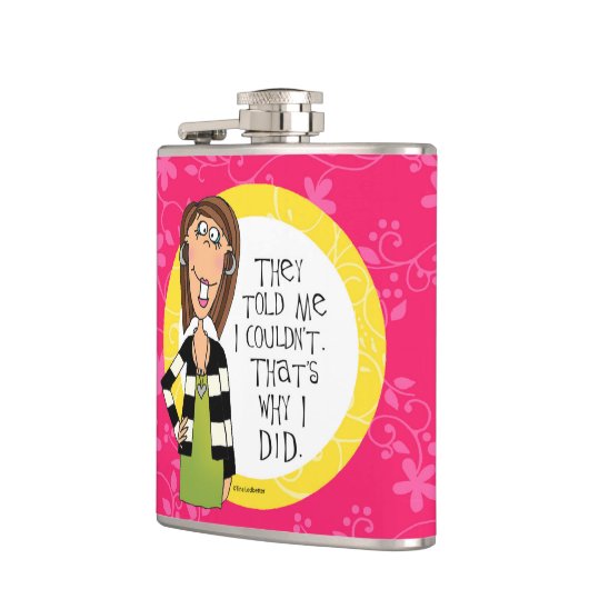 Ze zeiden me dat ik niet kon meeslepen. heupfles (Links)