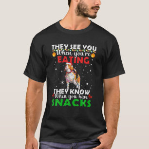 Ze zien dat je kerstrenrendierSanta Beagl eet T-shirt