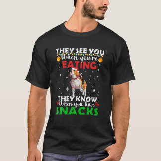 Ze zien dat je kerstrenrendierSanta Beagl eet T-shirt