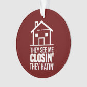 Ze zien me als sluitend op een makelaarsagent ornament (voorkant)