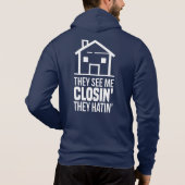 Ze zien me als sluitend op realtor Estate agent Hoodie (Achterkant)