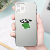 Ze zien me Arabisch mediterraan eten rollen Sticker (Telefoon)
