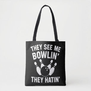 ZE ZIEN ME BOWLEN, ZE HATEN TOTE BAG