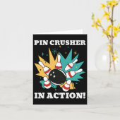 Ze zien me bowling pin crusher in actie! kaart (Gele Bloem)