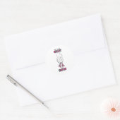 Ze zien me rollen, ze wachten in 'roze retro geest ronde sticker (Envelop)