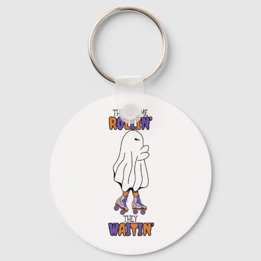 Ze zien me rollen, ze wachten op Retro Ghost Sleutelhanger (Voorkant)