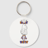 Ze zien me rollen, ze wachten op Retro Ghost Sleutelhanger (Achterkant)