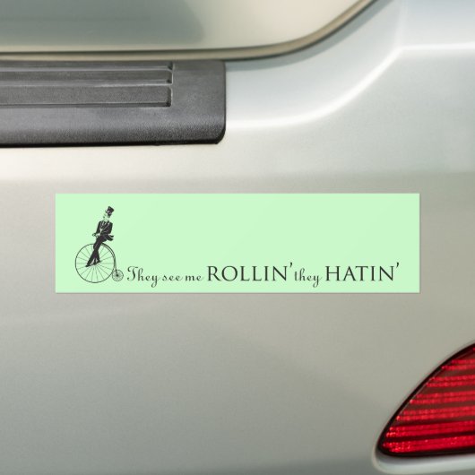 Ze zien me Rollin' Bumpersticker Mint (Op auto)