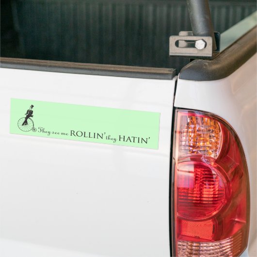 Ze zien me Rollin' Bumpersticker Mint (Op Truck)