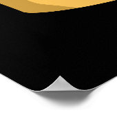 Ze zien me Rollin Funny Cinnamon Roll Pun Dark BG Poster (Hoek)