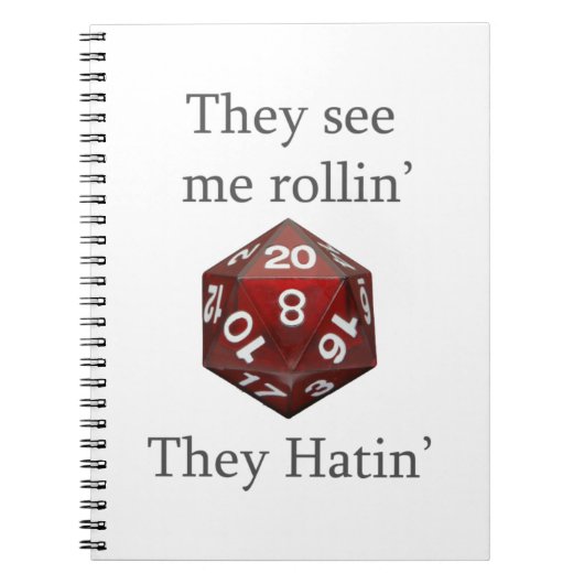 Ze zien me rollin-gereedschappen notitieboek (Voorkant)