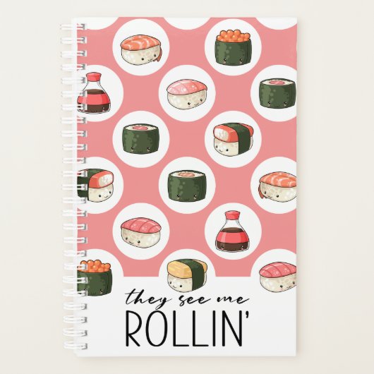 Ze zien me Rollin' Kawaii Fun Sushi Rolls & Stippe Planner (Voorkant)