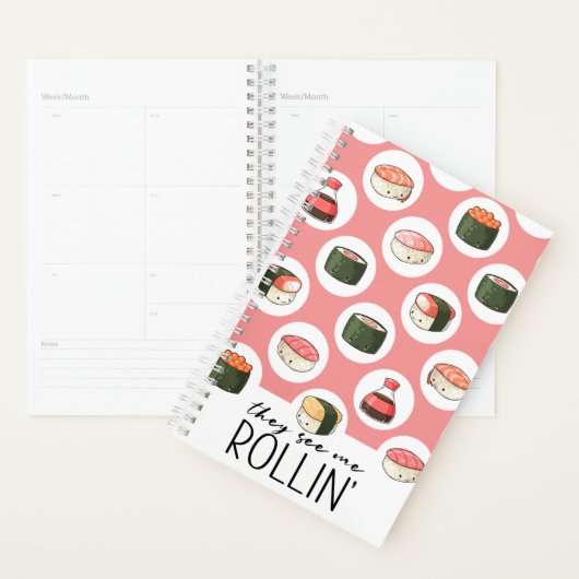 Ze zien me Rollin' Kawaii Fun Sushi Rolls & Stippe Planner (Display)