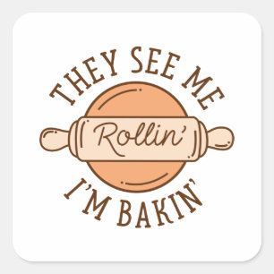 Ze zien me Rollin" Vierkante Sticker