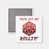 Ze zien me Rollin'Funny Magnet (Voorkant / Achterkant)