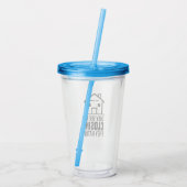 Ze zien mij als het sluiten van een echte agent acryl drinkbeker (Achterkant)