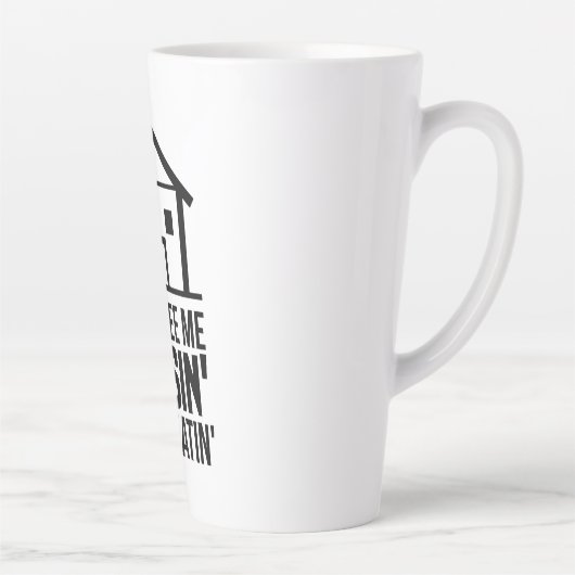 Ze zien mij als het sluiten van een echte agent latte mok (Rechts)