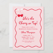 Ze ziet de kers op de top vrijgezellenfeest kaart (Voorkant)