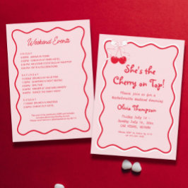 Ze ziet de kers op de top vrijgezellenfeest kaart