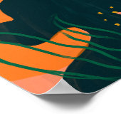 Ze ziet er verder uit - Silhouette op Sunset Poster (Hoek)