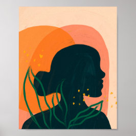 Ze ziet er verder uit - Silhouette op Sunset Poster
