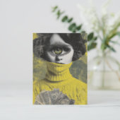 Ze ziet geld surreëel briefkaart (Staand voorkant)